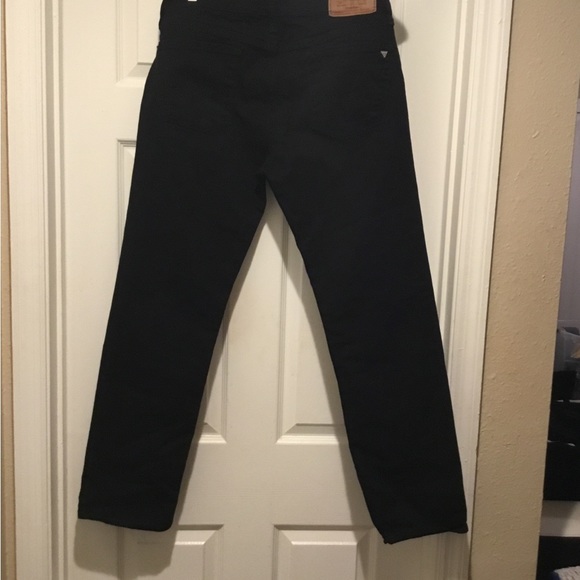 Guess Lincoln-Slim Straight Men Black Jeans Sz 34/30 - Picture 2 of 5